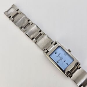 Fossil Watch Women 18MM Blue Dial Gray Bracelet Band 5.5" New‎ Battery